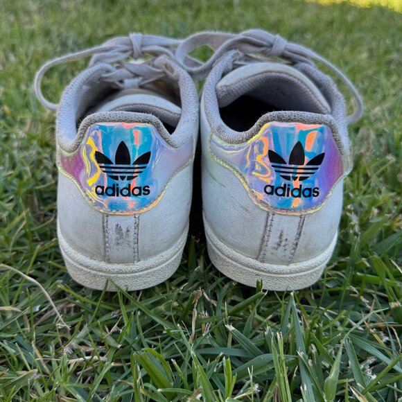 Adidas Superstar Iridescent Stripe Low Top Lace Up Big Kid 5US - Picture 4 of 12